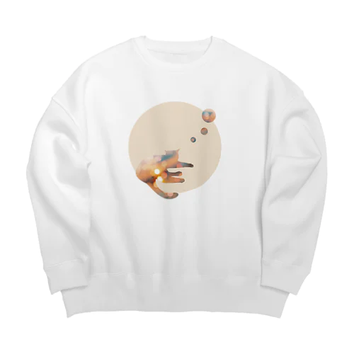 ねこアート cat art Big Crew Neck Sweatshirt