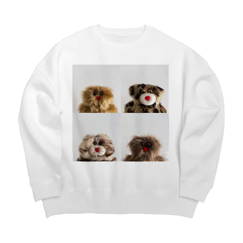 4匹の証明写真 Big Crew Neck Sweatshirt