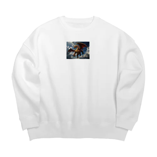 深炎のアビス・ドラゴン Big Crew Neck Sweatshirt