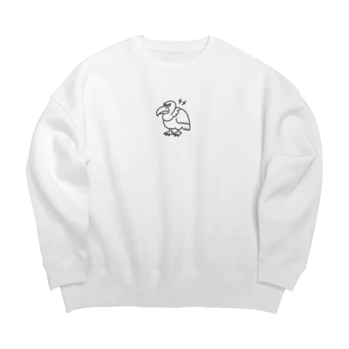 怒りのハゲワシ君 Big Crew Neck Sweatshirt