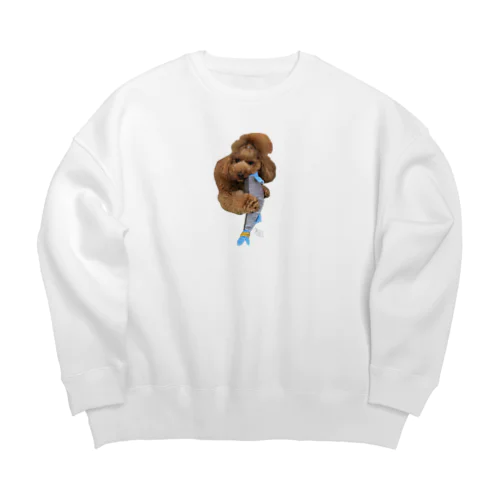 新巻鮭を捕まえるフー Big Crew Neck Sweatshirt