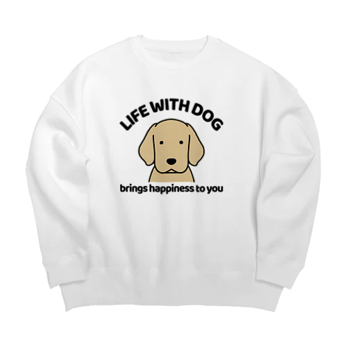 犬と共に（ゴールデン） Big Crew Neck Sweatshirt