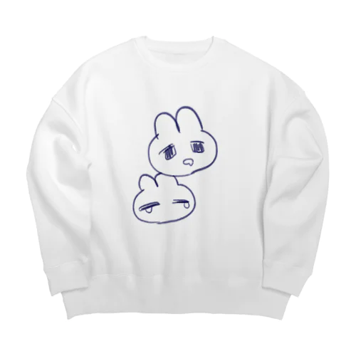 ぺちょうさぎ Big Crew Neck Sweatshirt