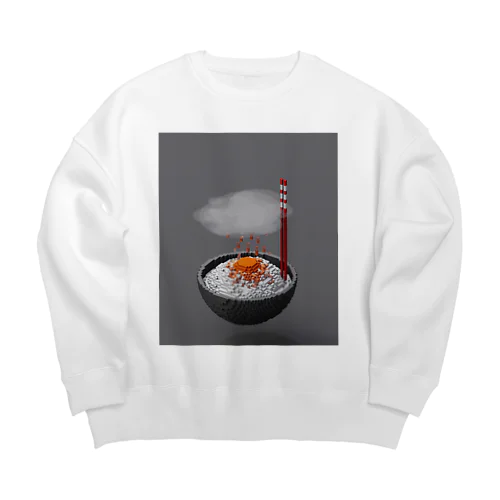 卵かけごはんの雨/TKG's rain Big Crew Neck Sweatshirt