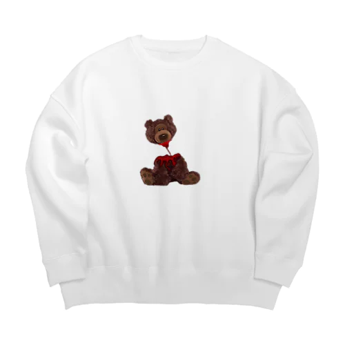 ちぎれたくまさん Big Crew Neck Sweatshirt
