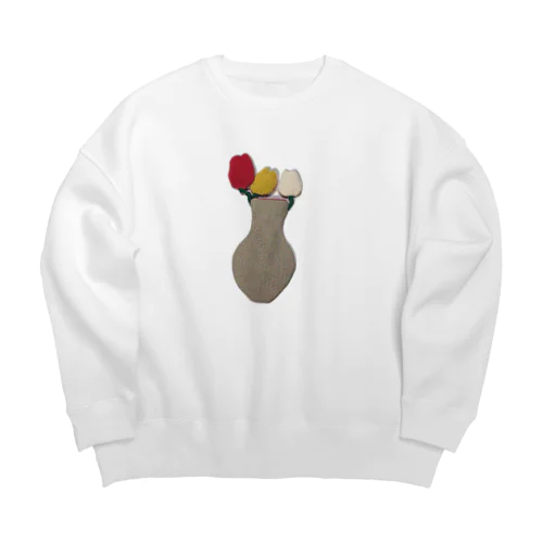 チューリップと花瓶の巾着袋 Big Crew Neck Sweatshirt