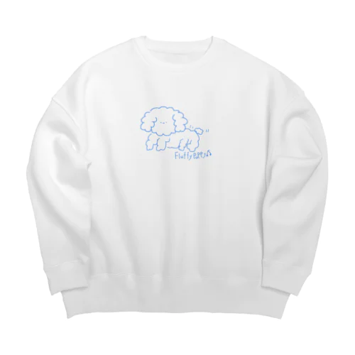 Fluffy puppy🍒 Big Crew Neck Sweatshirt