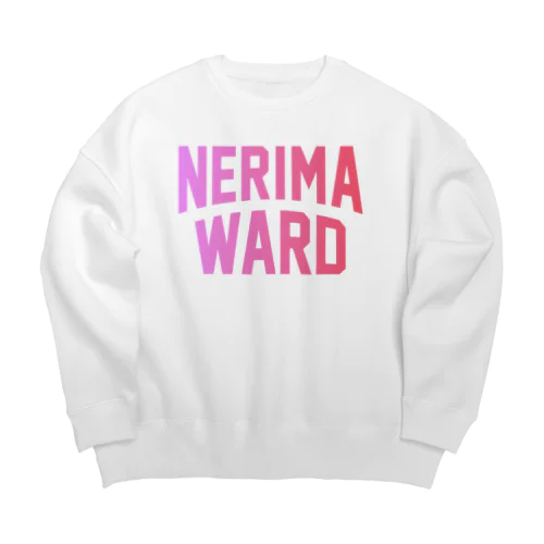 練馬区 NERIMA WARD ロゴピンク　 Big Crew Neck Sweatshirt