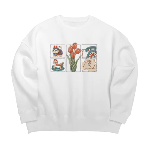 チューリップと愉快な仲間たち Big Crew Neck Sweatshirt