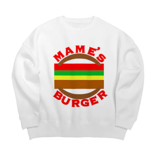 MAME'S_BURGER ロゴ Big Crew Neck Sweatshirt