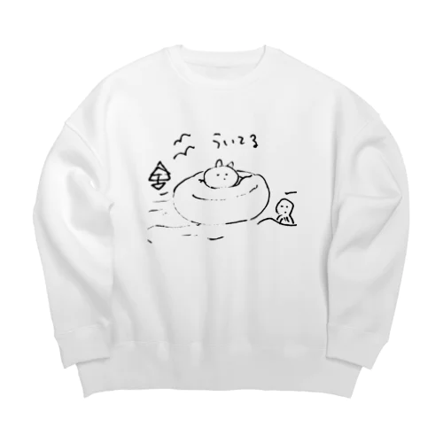 ういてる Big Crew Neck Sweatshirt