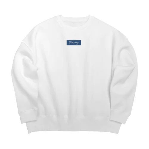 plums 青ロゴ Big Crew Neck Sweatshirt
