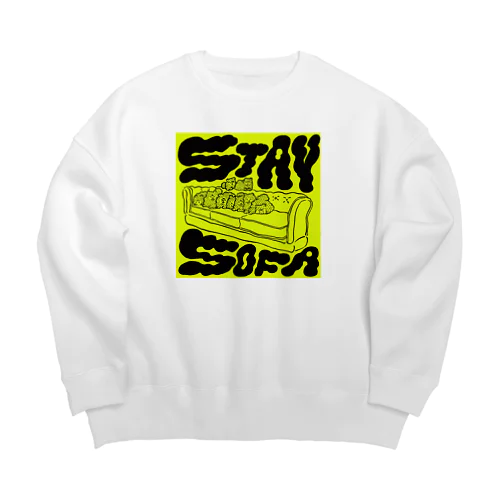 STAY SOFA(yellow) Big Crew Neck Sweatshirt
