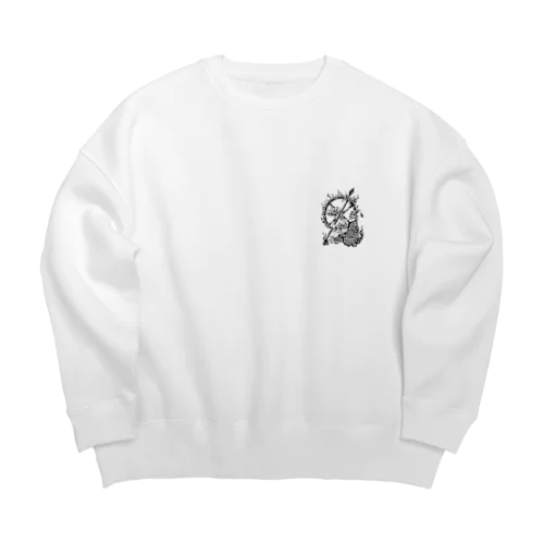 毘沙門レオパ Big Crew Neck Sweatshirt