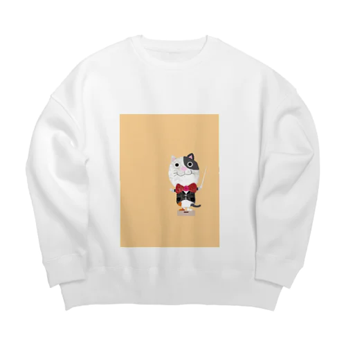 ねこねこねー Big Crew Neck Sweatshirt