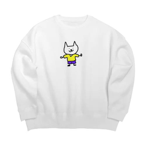 服を着てみた犬 Big Crew Neck Sweatshirt