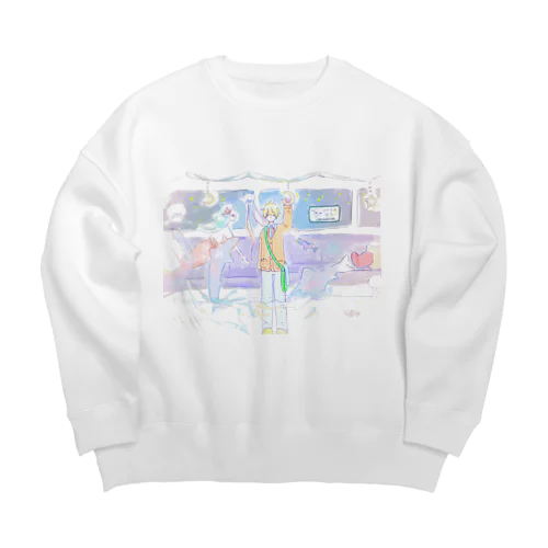 睡眠登校 Big Crew Neck Sweatshirt