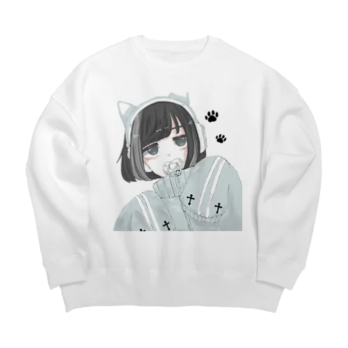 ゲーム少女 Big Crew Neck Sweatshirt