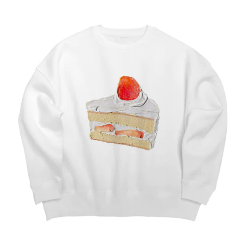 いちごのショートケーキ Big Crew Neck Sweatshirt