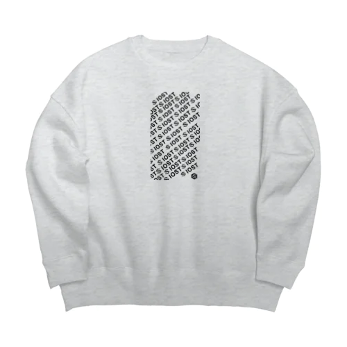 IOST総柄officialロゴ入り Big Crew Neck Sweatshirt
