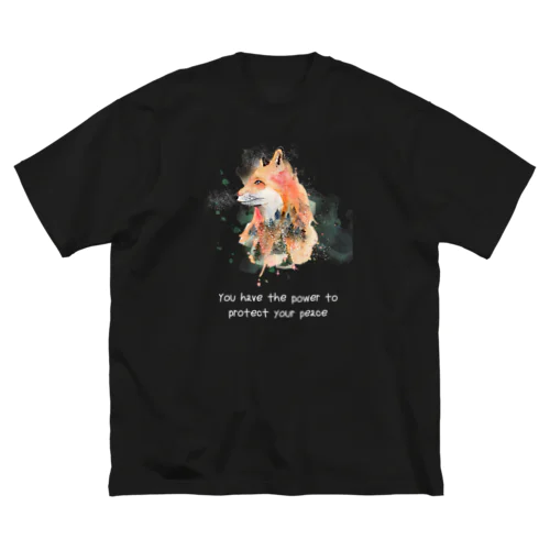 キツネのモチベTシャツ Big T-Shirt