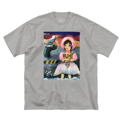 ヒョウモンダコを抱く少女 Big T-Shirt