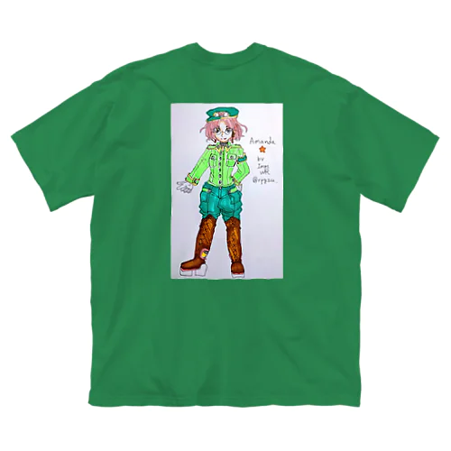 軍服アマンダちゃん Big T-Shirt