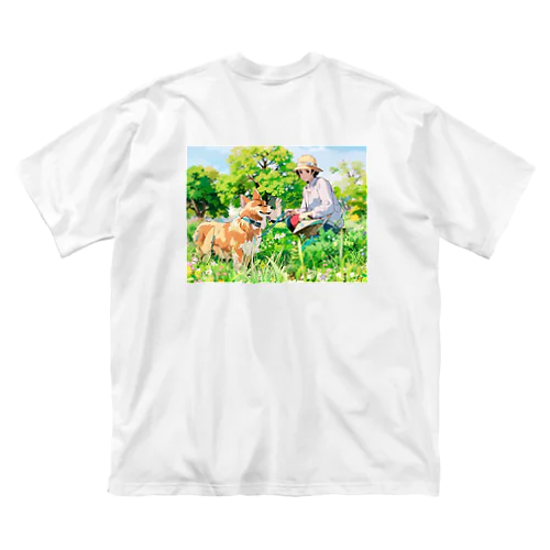 野原とコーギー Big T-Shirt