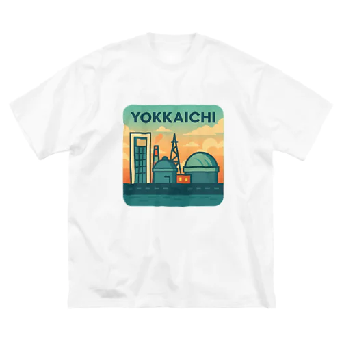 YOKKAICHIポップエンブレム（朝焼け） Big T-Shirt