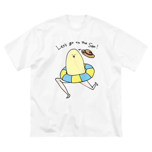 海に行くトリ Big T-Shirt