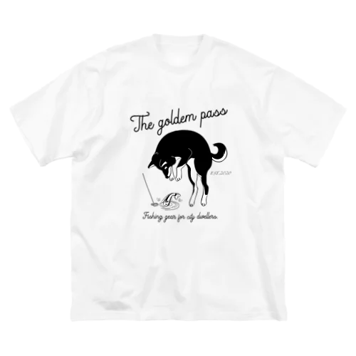 釣り黒柴犬 Big T-Shirt
