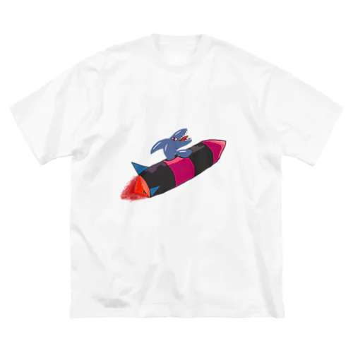 空飛ぶシャチ　ピンク Big T-Shirt