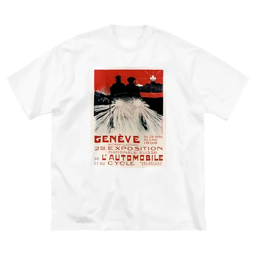 スイス・ジュネーヴ1906年　車とバイクの見本市 Big T-Shirt