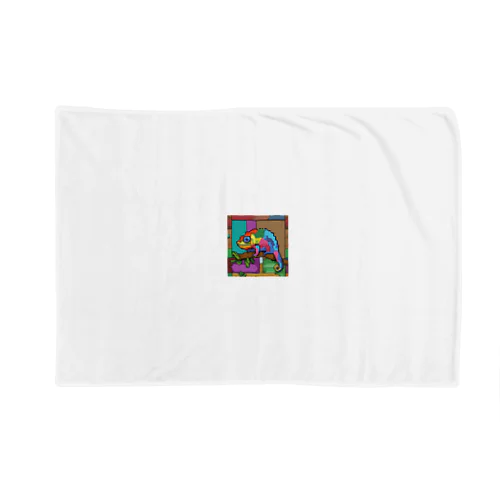 カラフルドット絵カメレオン Blanket