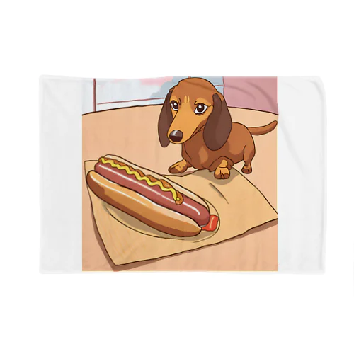ホットドッグとミニチュアダックスフント Blanket