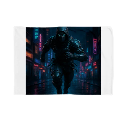 ネオン街を疾走するニンジャ Blanket