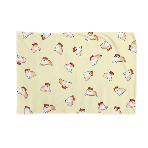 シェルティのこいぬ総柄 Blanket