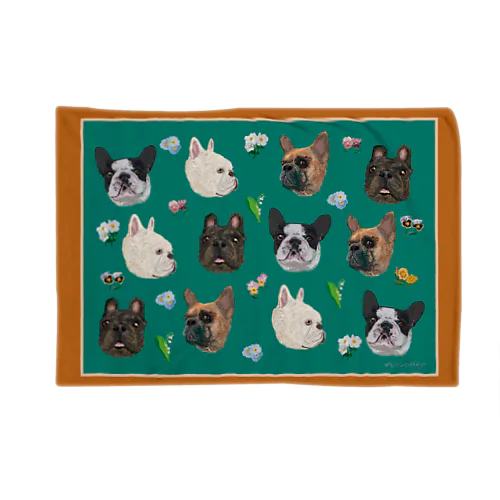 2021AW/FBブランケット【キャラメル×グリーン】 Blanket