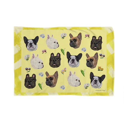 2022spring/FBブランケット【イエロー×チェック】 Blanket