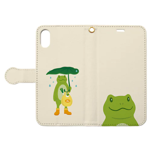 生活感のあるカエル Book-Style Smartphone Case
