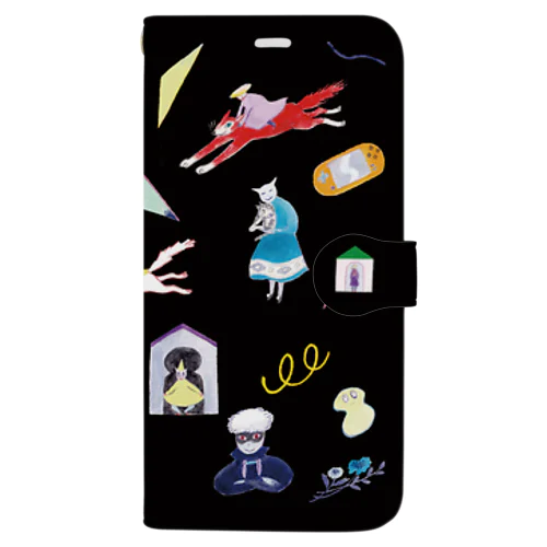 teleport黒 Book-Style Smartphone Case