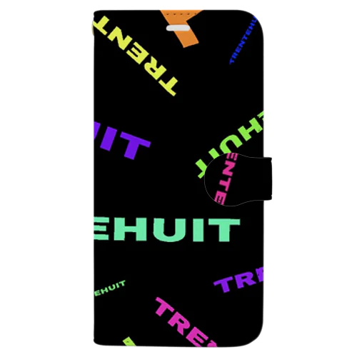 trentehuit ロゴいっぱい 手帳型iPhoneカバー Book-Style Smartphone Case