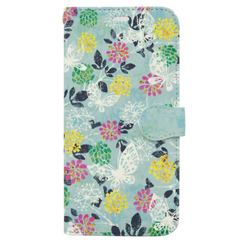 ツメクサと蝶 Book-Style Smartphone Case