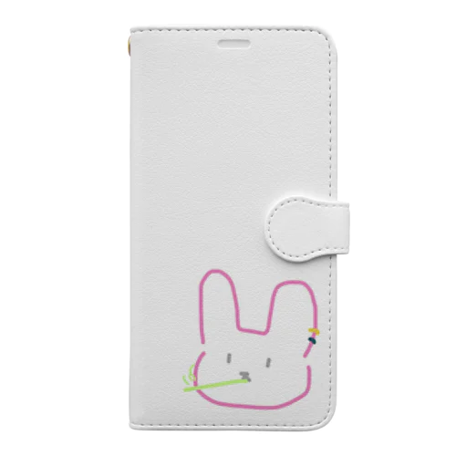 いいことがないうさぎ Book-Style Smartphone Case