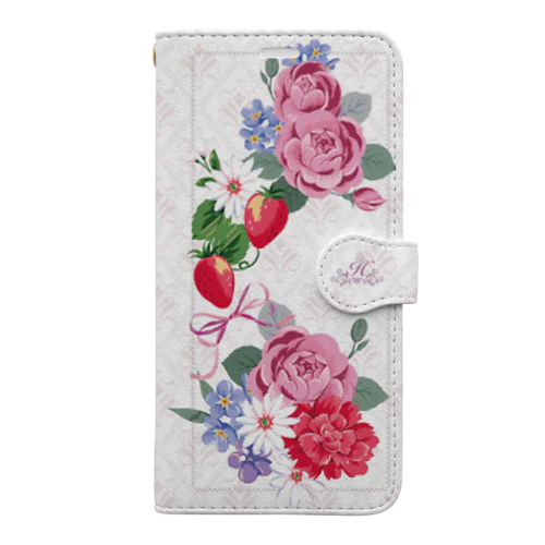 Strawberry garden Book-Style Smartphone Case