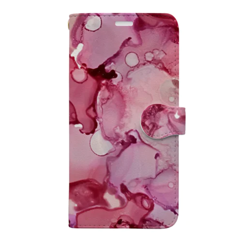 アルコールインクアート 【恋心】 Book-Style Smartphone Case