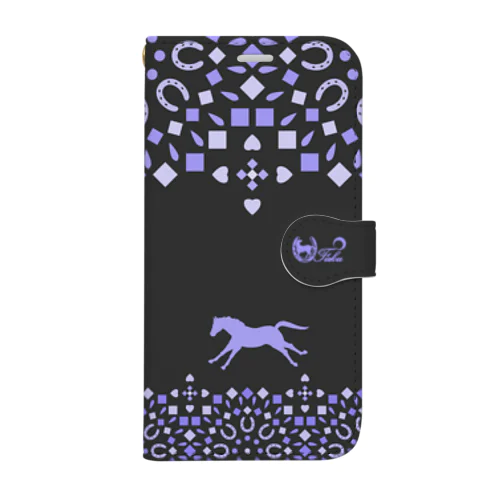 ぐるぐる駈歩紫 Book-Style Smartphone Case
