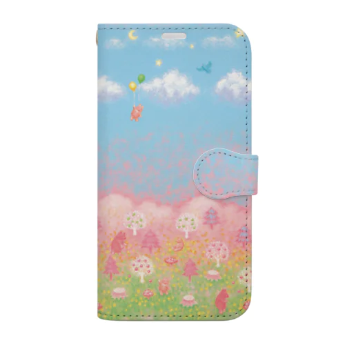くまさんの森と空 Book-Style Smartphone Case