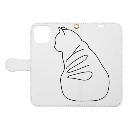 無防備な後ろ姿のくつした(手帳型スマホケース) Book-Style Smartphone Case