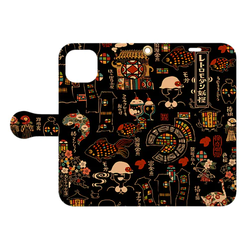 レトロモダン妖怪 Book-Style Smartphone Case